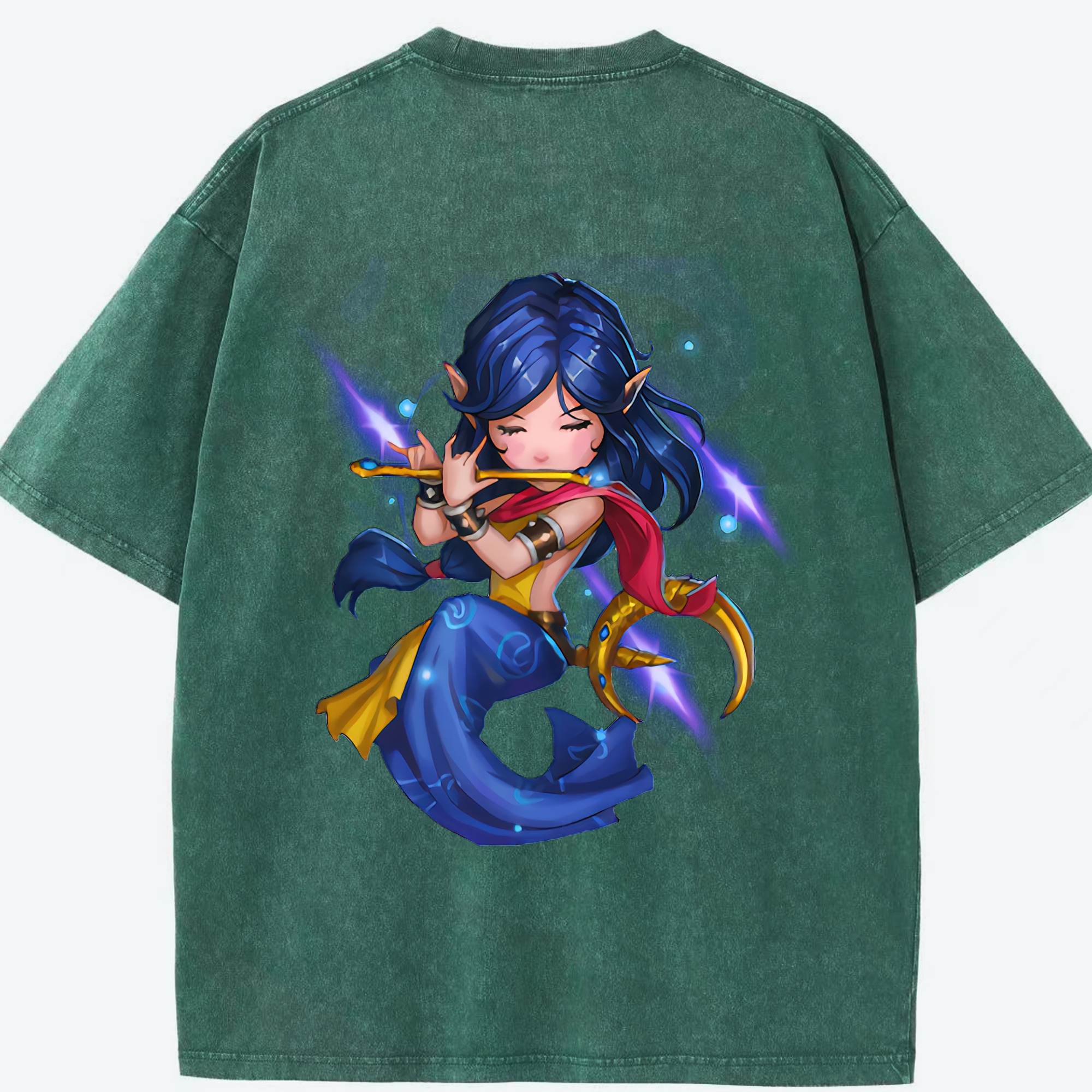 リーグ・オブ・レジェンド League of Legends LOL 綿100% ヴィンテージ風 半袖Tシャツ（背面プリント）
